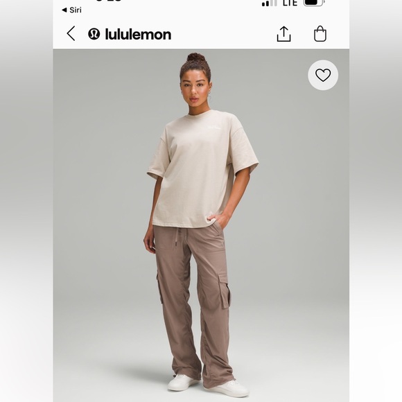 NWT Size M Lululemon Dance Studio Relaxed- Fit MR Cargo Pant- Taupetastic - Picture 4 of 5